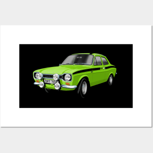 Mk 1 Ford Escort Mexico in green Posters and Art